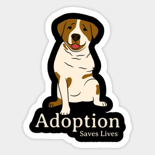 Adoption Saves Lives Rescue Dog Sticker